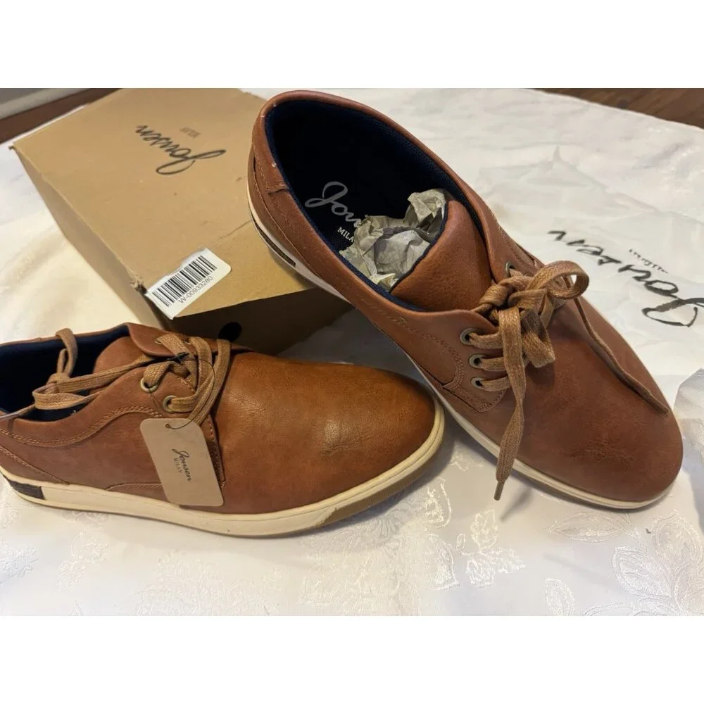 Jousen Milan Mens Brown Lace Up Dress Shoes Men’s Size 10.5 NEW